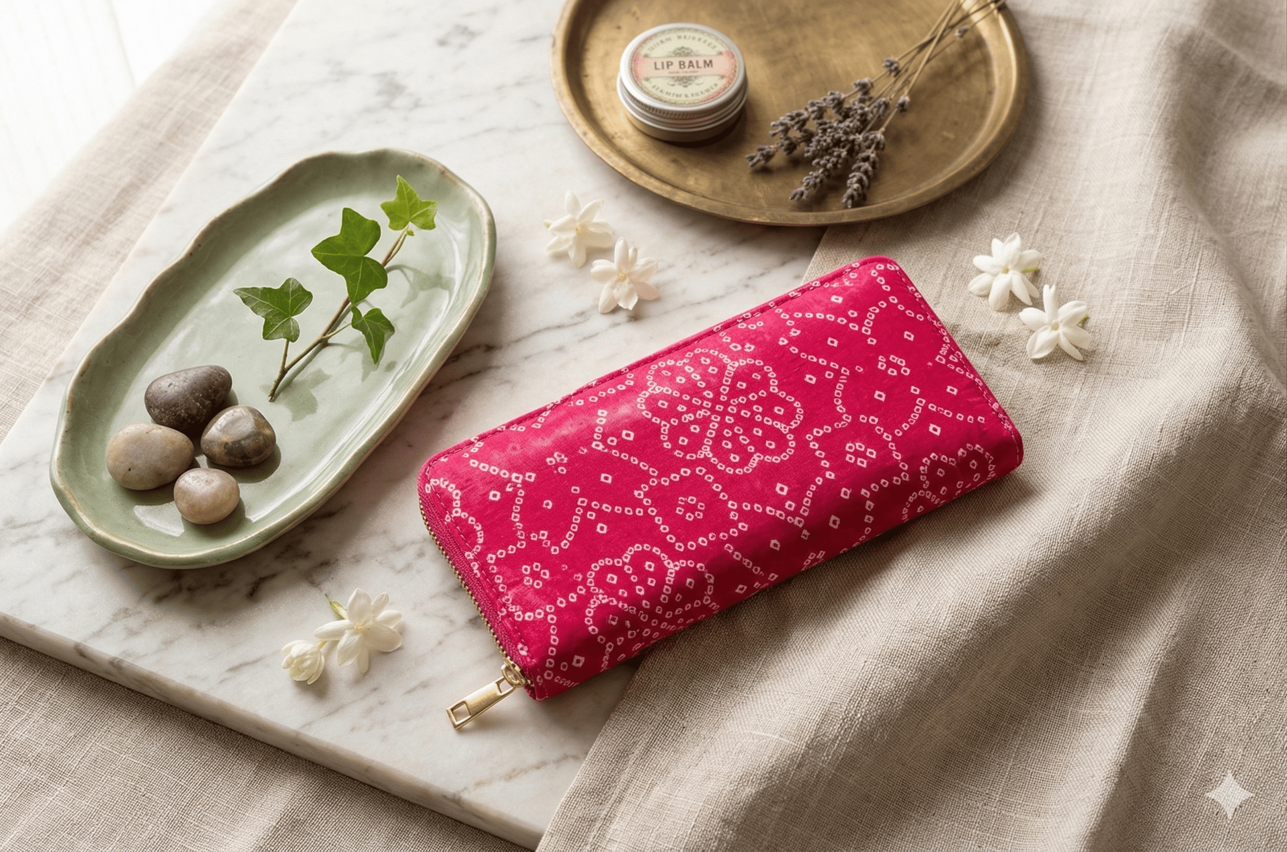 Ladies Pink Printed Wallets